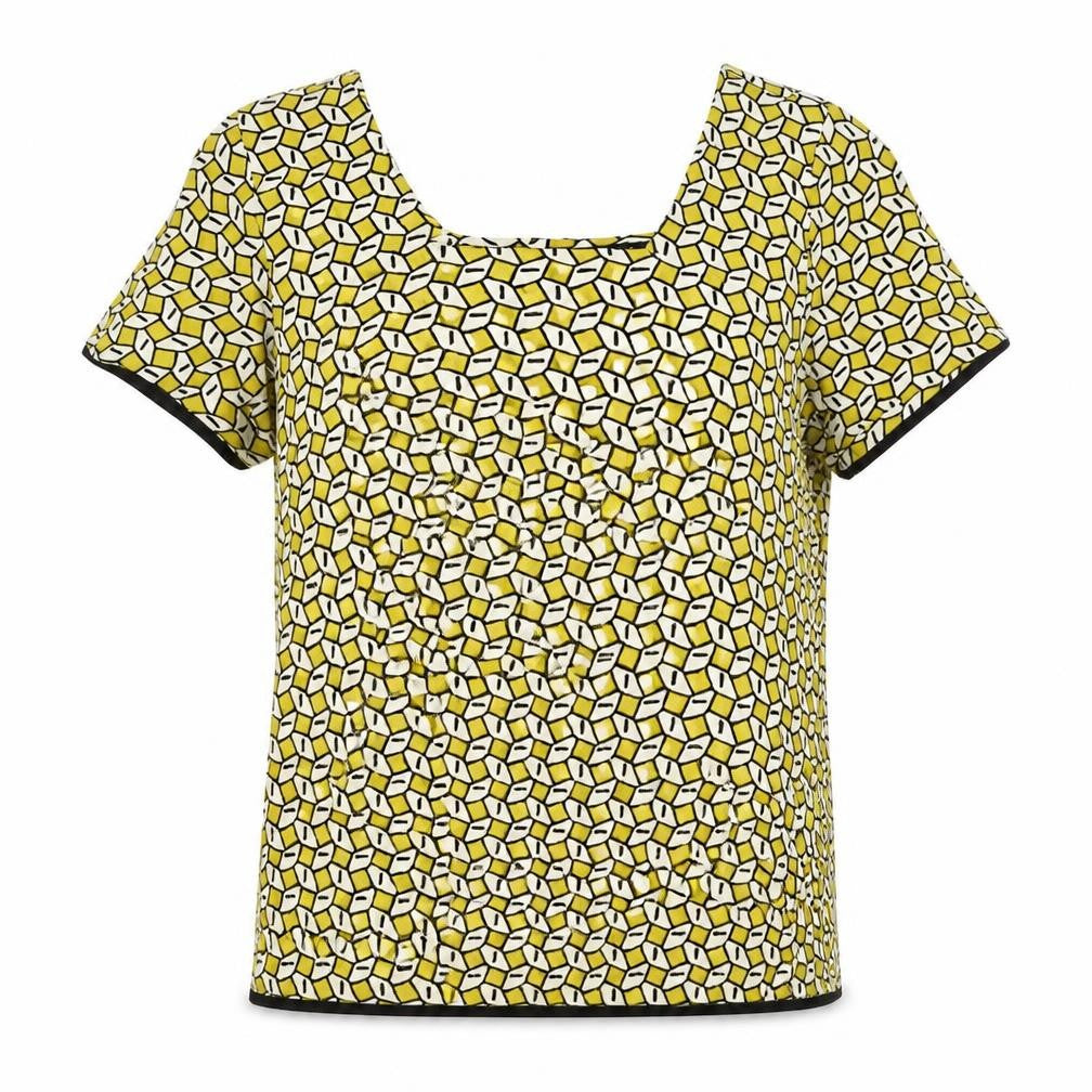 Womens UK Size M Zara Yellow Basic T-Shirt