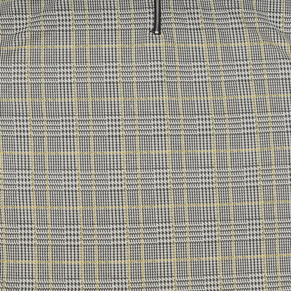 Primark Womens Yellow Plaid Polyester Basic Blouse Size S Round Neck