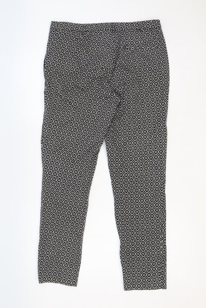 Womens UK Size 10 Oasis Regular Fit  Black Trousers