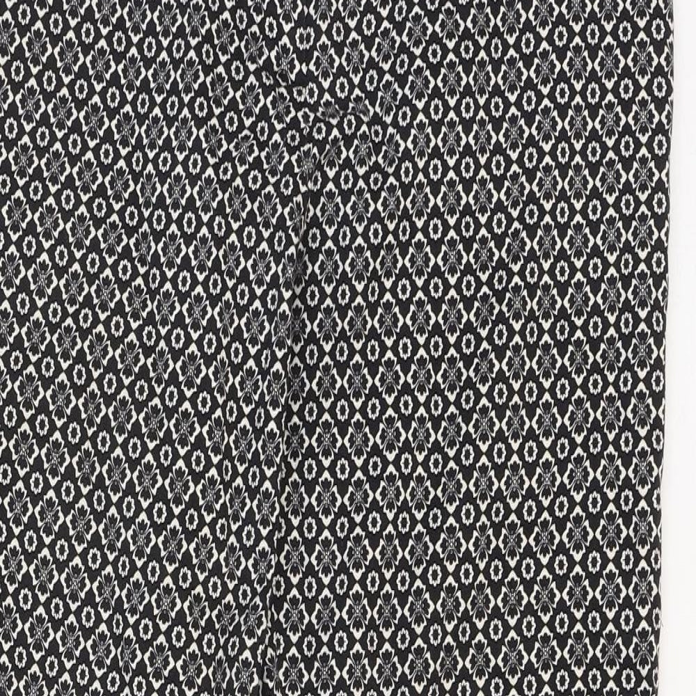 Womens UK Size 10 Oasis Regular Fit  Black Trousers