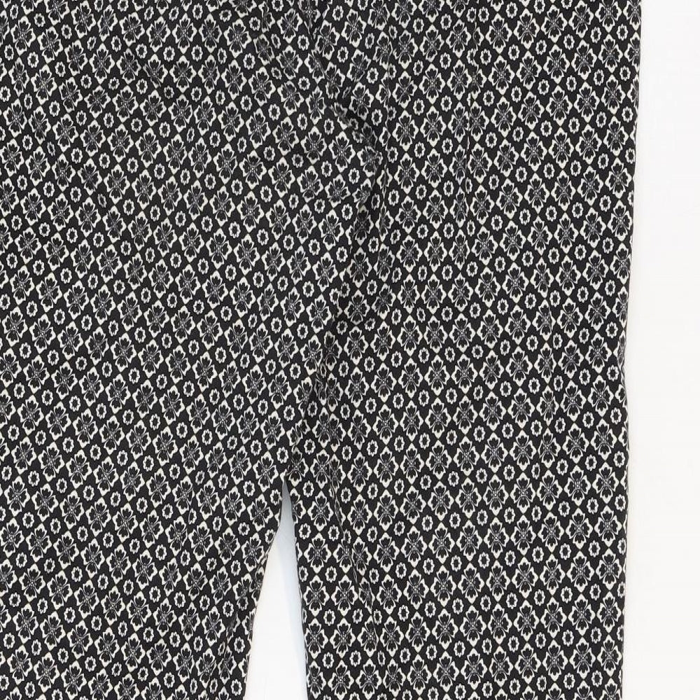 Womens UK Size 10 Oasis Regular Fit  Black Trousers