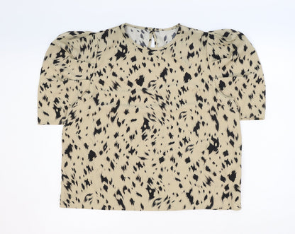 Womens UK Size XL Emery Rose Beige Basic T-Shirt