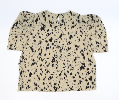 Womens UK Size XL Emery Rose Beige Basic T-Shirt