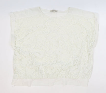 Womens UK Size XL Oasis Ivory Basic Blouse
