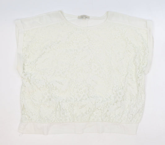 Womens UK Size XL Oasis Ivory Basic Blouse