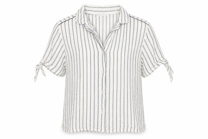 Womens UK Size XS Love To Lounge White Basic Button-Up