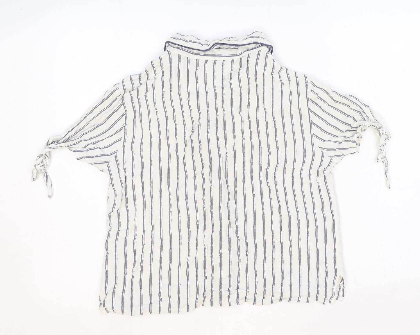 Womens UK Size XS Love To Lounge White Basic Button-Up