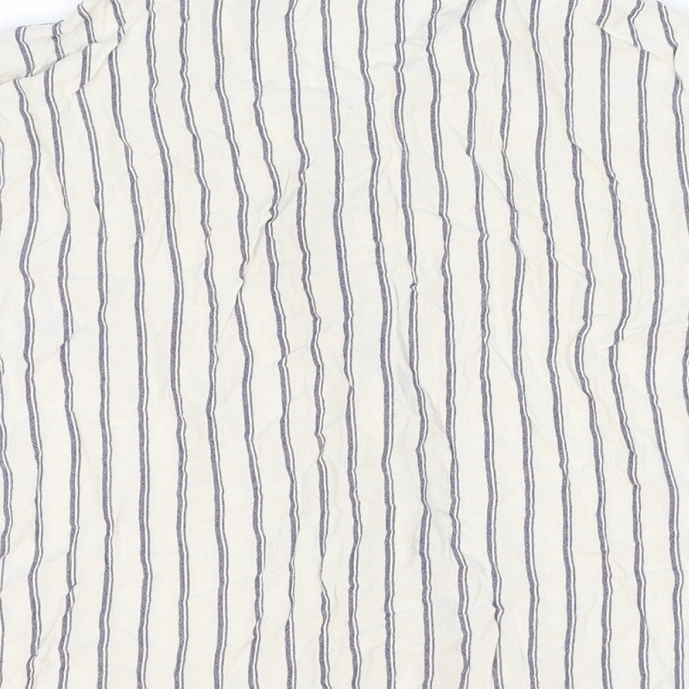 Womens UK Size XS Love To Lounge White Basic Button-Up