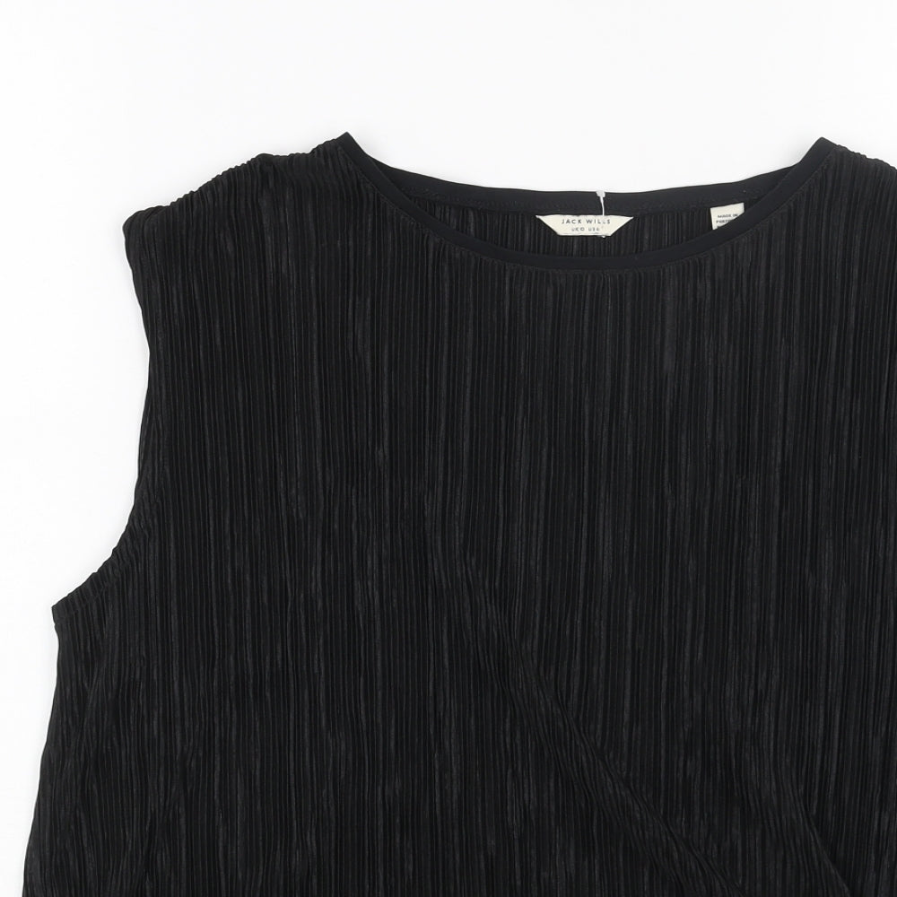 Womens UK Size 10 Jack Wills Black Basic Tank
