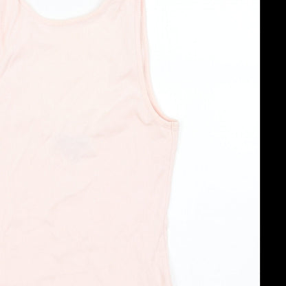 New Look Womens Pink Cotton Playsuit One-Piece Size 10 Snap