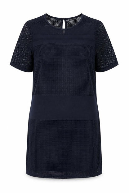 Warehouse Womens Blue Polyester A-Line Size 12 Round Neck Pullover