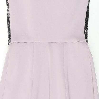 Dorothy Perkins Womens Purple Floral Polyester Bodycon Size 8 Round Neck Pullover