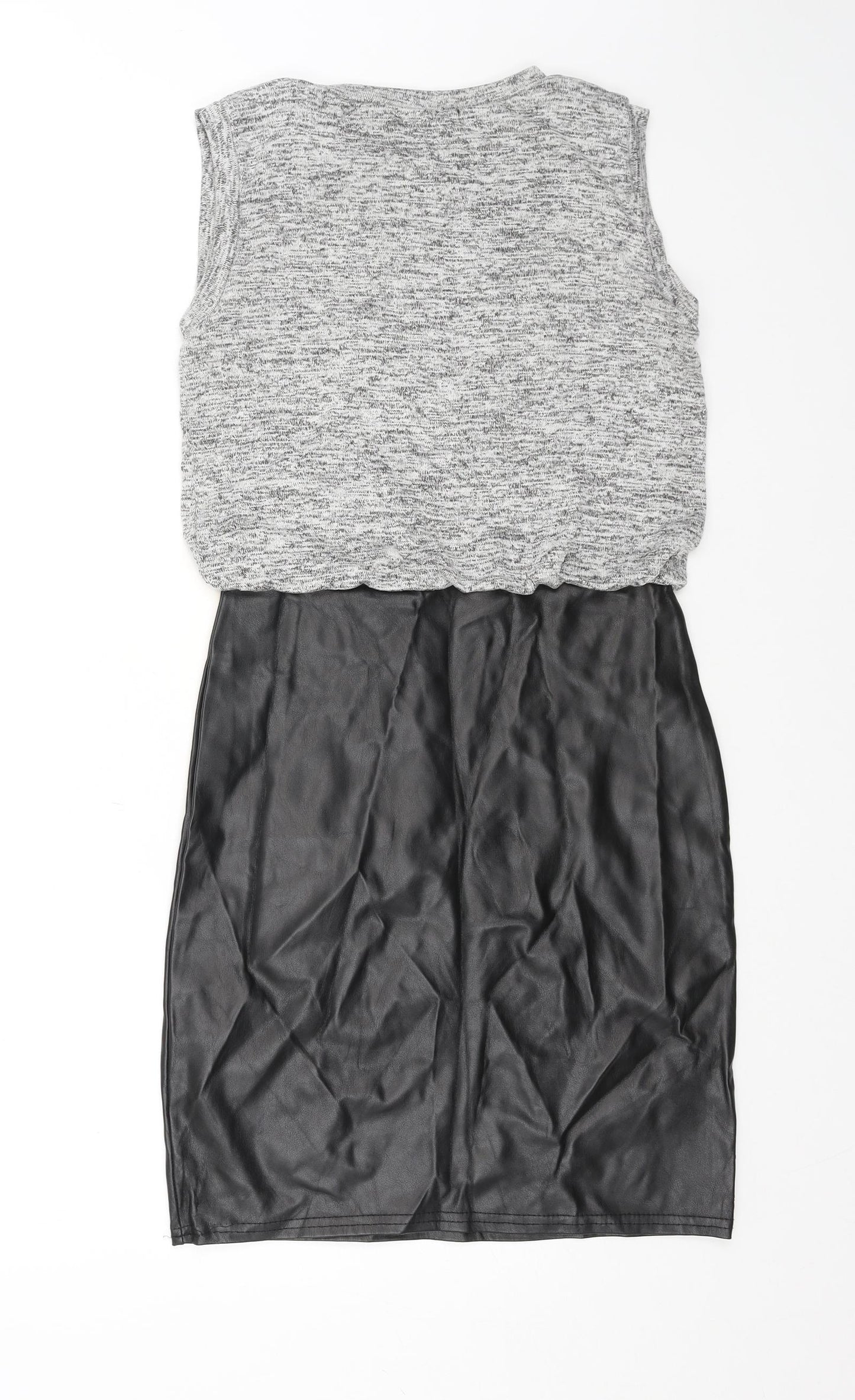 Missguided Womens Grey Polyester A-Line Size 8 Round Neck Pullover