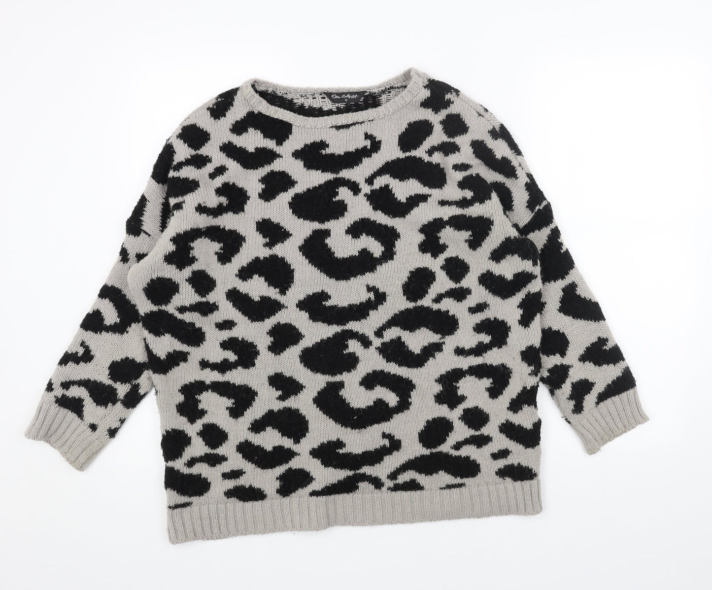 Womens UK Size 12 Miss Selfridge Grey Pullover Jumper