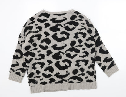 Womens UK Size 12 Miss Selfridge Grey Pullover Jumper