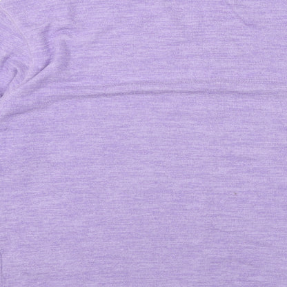 Marks and Spencer Womens Purple Round Neck Viscose Pullover Jumper Size 16