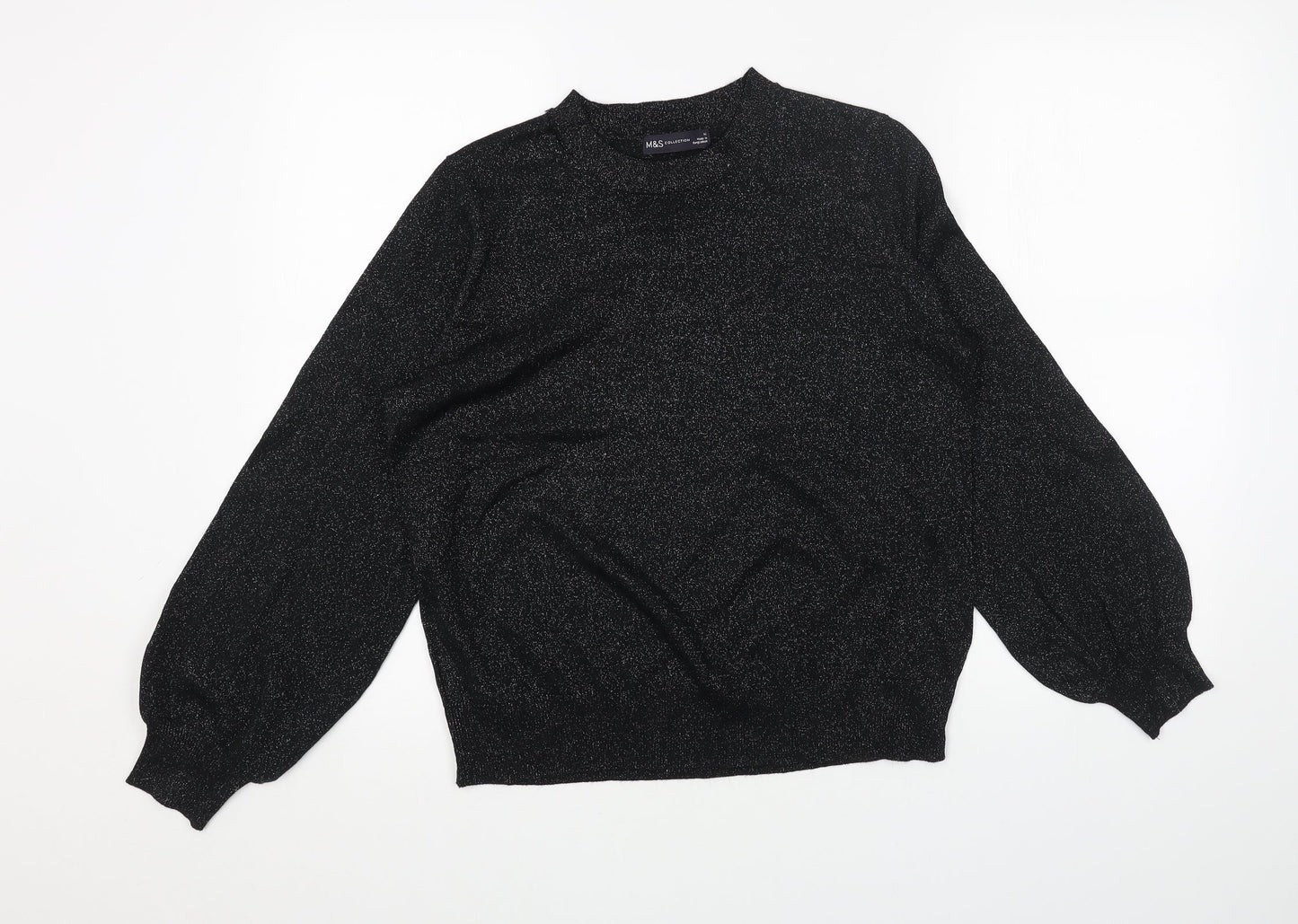 Womens UK Size M Marks and Spencer Black Pullover Jumper