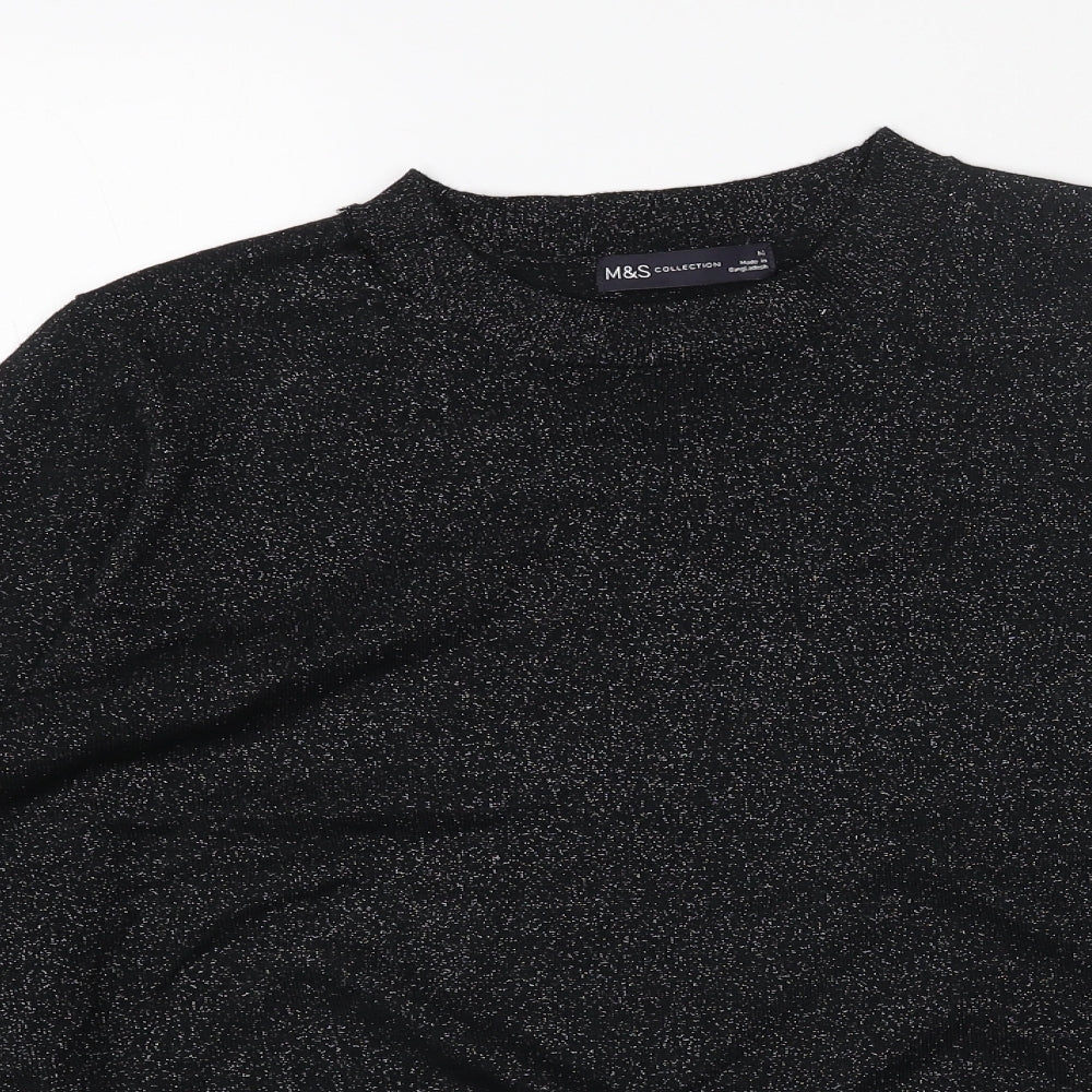 Womens UK Size M Marks and Spencer Black Pullover Jumper