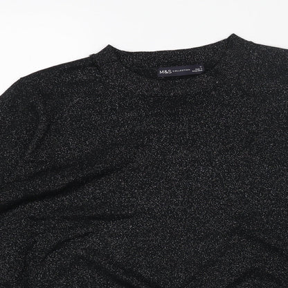 Womens UK Size M Marks and Spencer Black Pullover Jumper