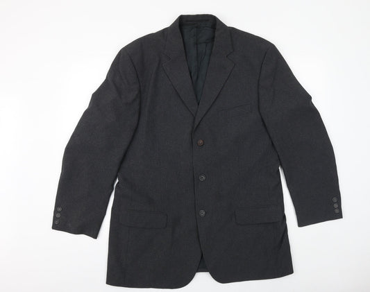 George Mens Grey Polyester Jacket Suit Jacket Size 40 Regular
