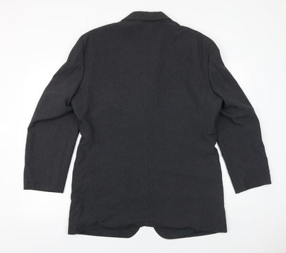 George Mens Grey Polyester Jacket Suit Jacket Size 40 Regular