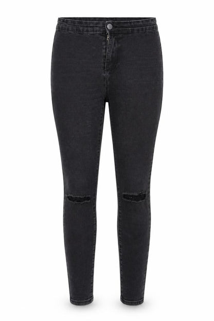 Denim & Co. Womens Black Cotton Skinny Jeans Size 10 Regular Zip