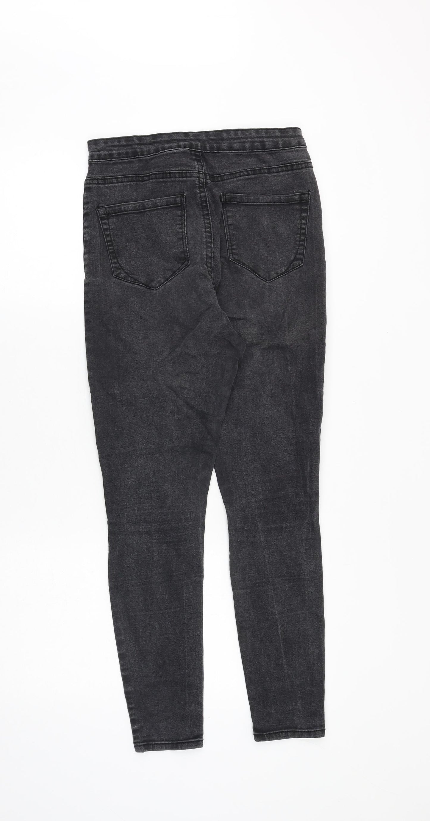 Denim & Co. Womens Black Cotton Skinny Jeans Size 10 Regular Zip