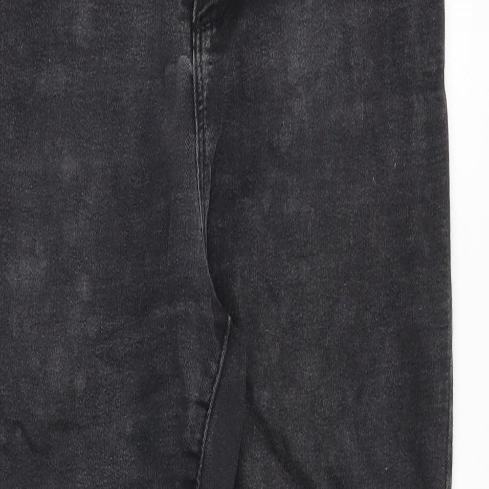 Denim & Co. Womens Black Cotton Skinny Jeans Size 10 Regular Zip