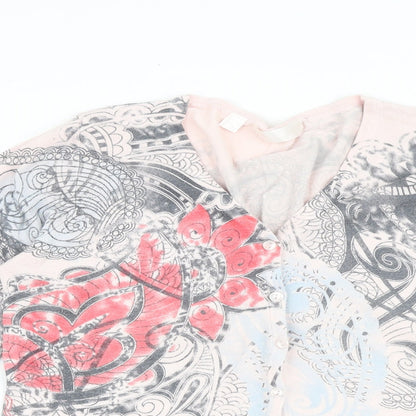 Womens UK Size M H&M Pink Pullover Jumper