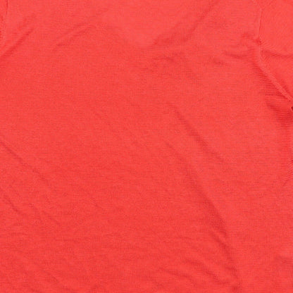 Womens UK Size XS Mango Red Basic Blouse