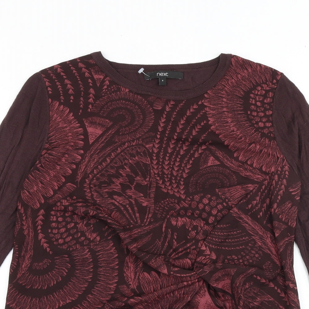 Womens UK Size 8 NEXT Purple Pullover Jumper