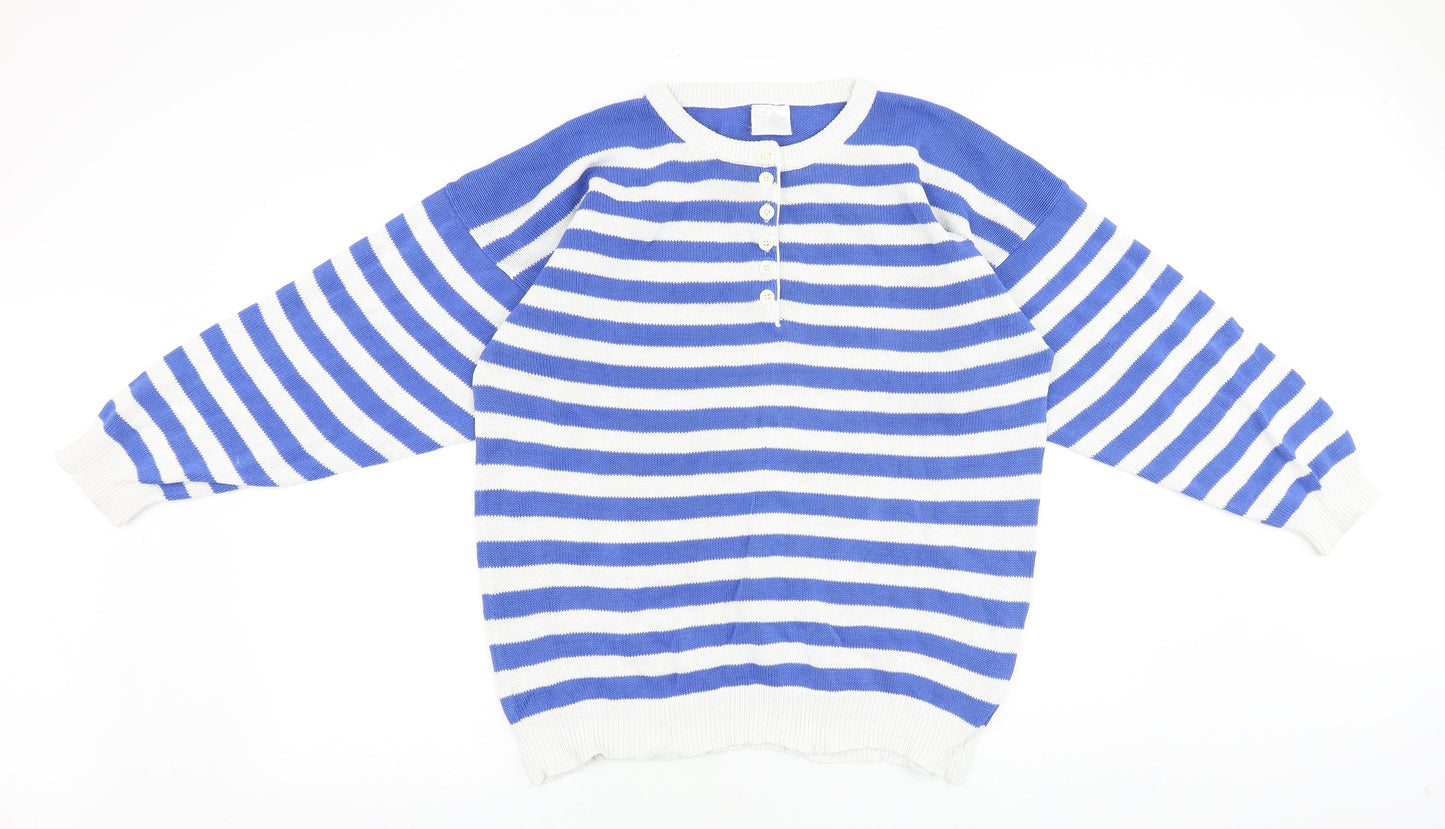 Womens UK Size 14 Preworn Blue Pullover Jumper