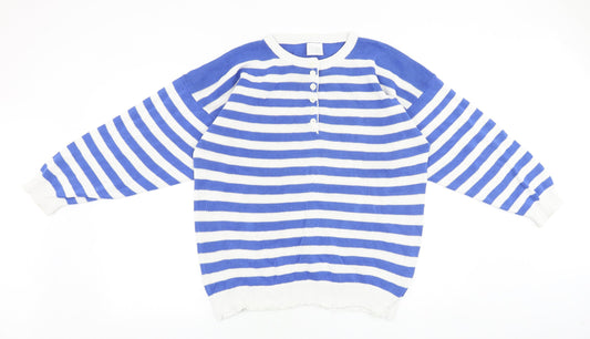 Womens UK Size 14 Preworn Blue Pullover Jumper