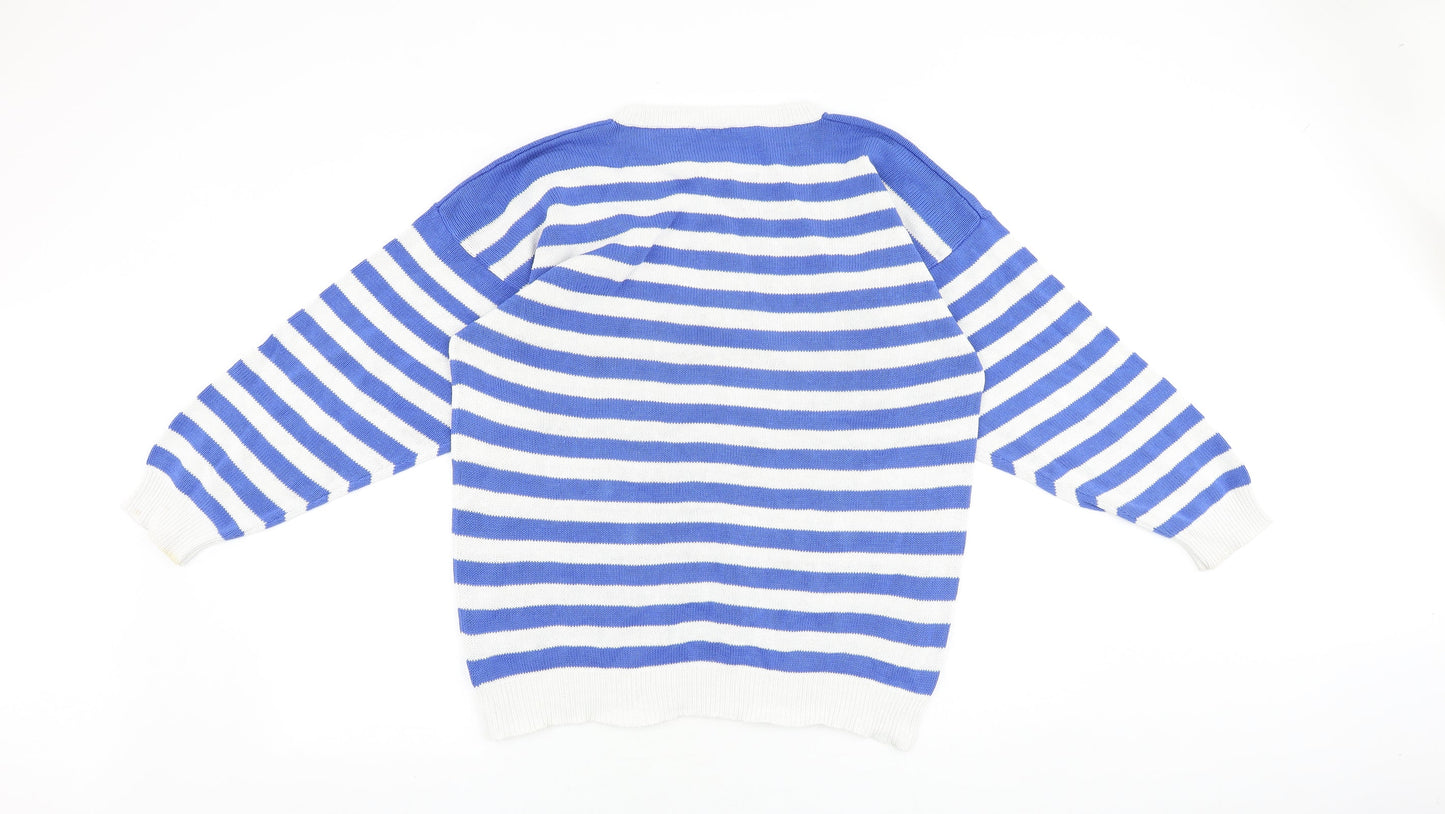 Womens UK Size 14 Preworn Blue Pullover Jumper