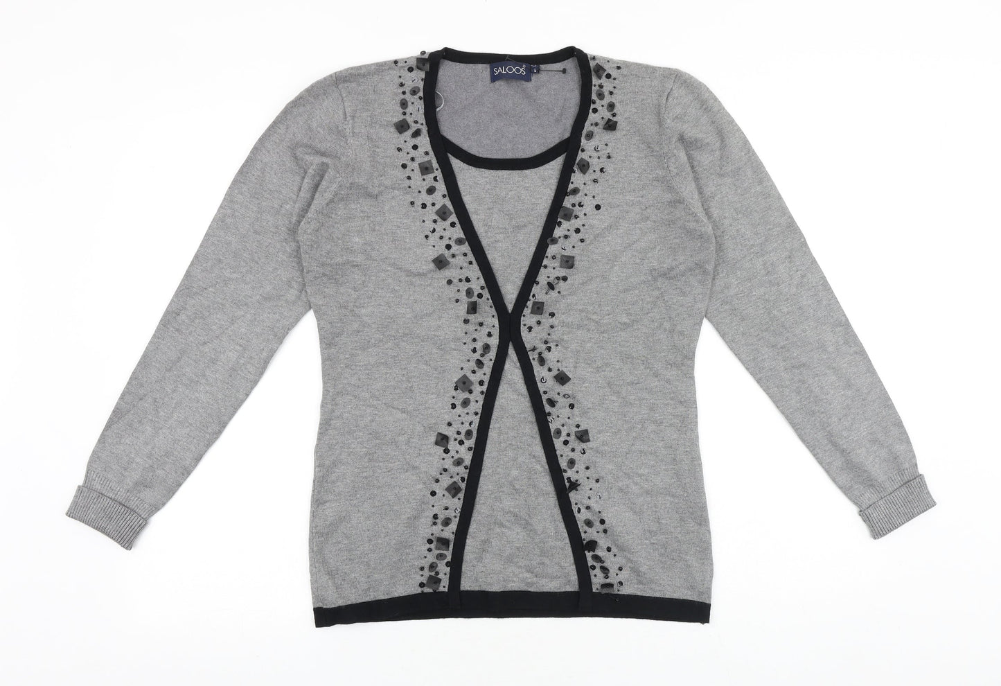 Womens UK Size S Saloos Grey Pullover Jumper