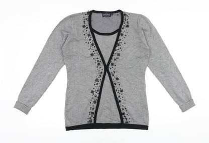 Womens UK Size S Saloos Grey Pullover Jumper