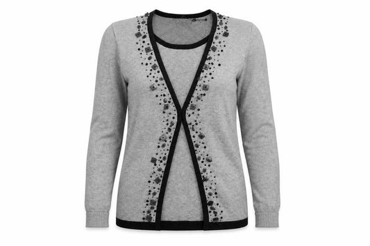 Womens UK Size S Saloos Grey Pullover Jumper