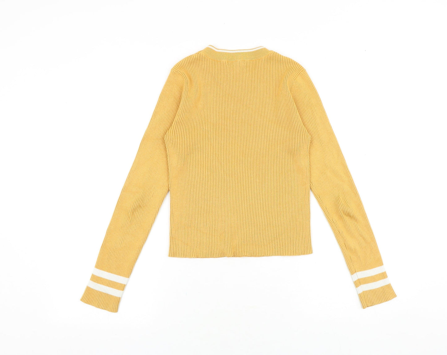 Womens UK Size L FOREVER 21 Yellow Pullover Jumper