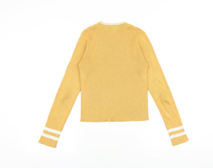 Womens UK Size L FOREVER 21 Yellow Pullover Jumper