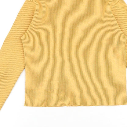 Womens UK Size L FOREVER 21 Yellow Pullover Jumper