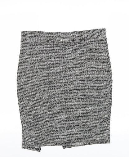 Papaya Womens Black Viscose Straight & Pencil Skirt Size 12 Zip