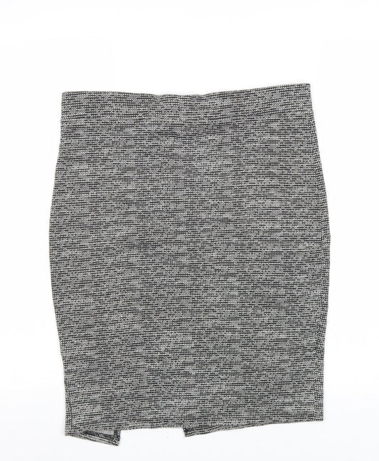 Papaya Womens Black Viscose Straight & Pencil Skirt Size 12 Zip