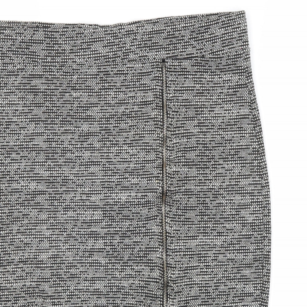 Papaya Womens Black Viscose Straight & Pencil Skirt Size 12 Zip