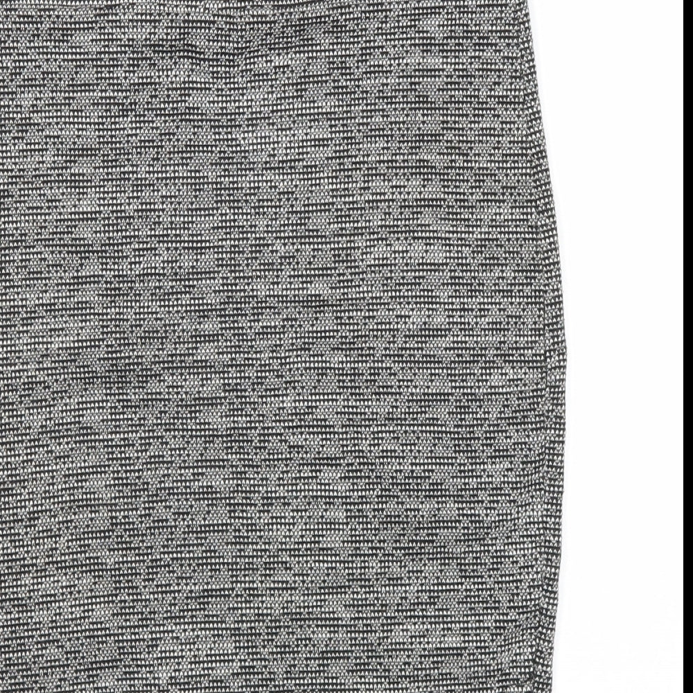 Papaya Womens Black Viscose Straight & Pencil Skirt Size 12 Zip