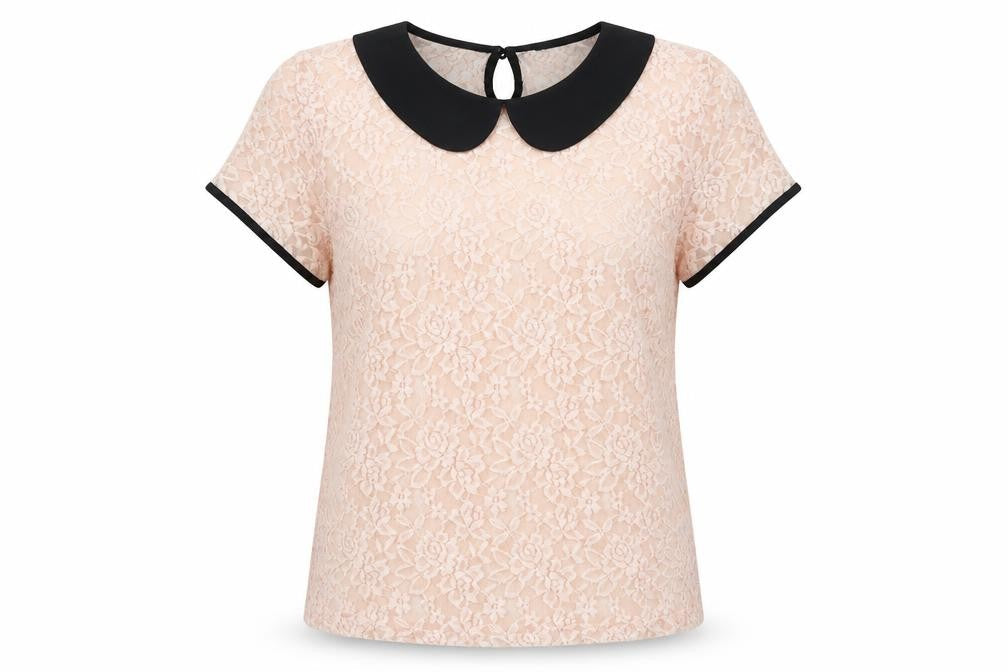Womens UK Size L Allegra K Pink Basic Blouse