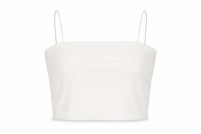 Womens UK Size L SheIn White Cropped Tank