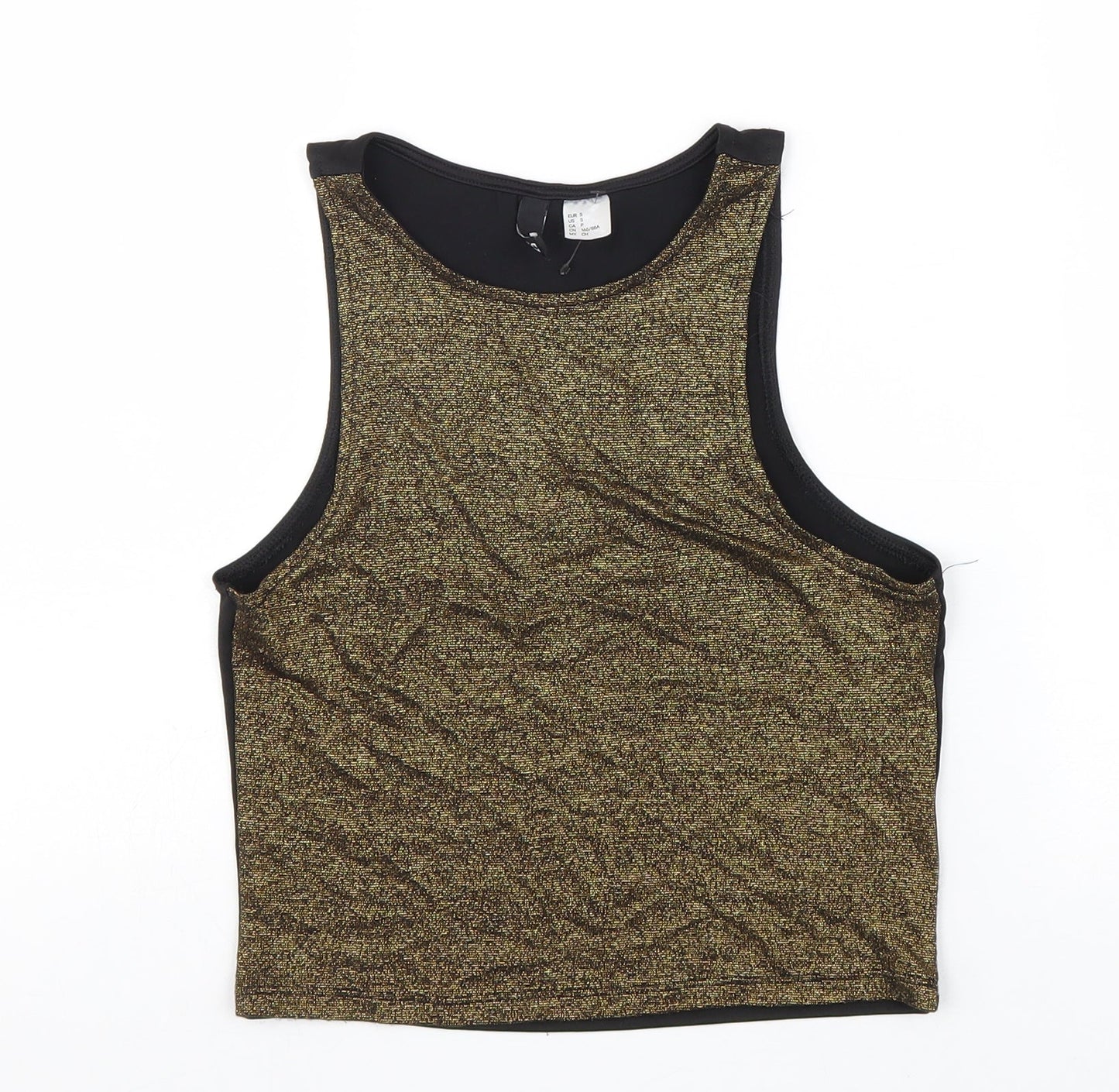 Womens UK Size S Divided Black Basic Tank