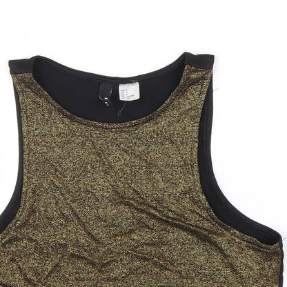 Womens UK Size S Divided Black Basic Tank