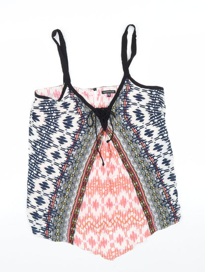 Womens UK Size 12 Warehouse Multicoloured Basic Tank