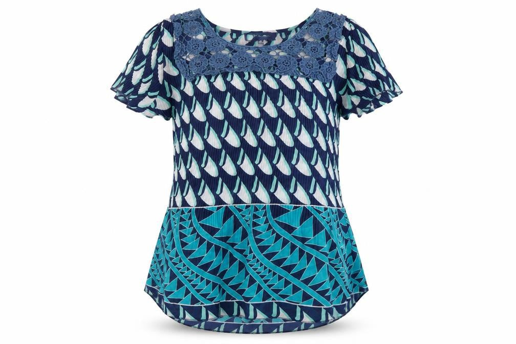 Womens UK Size 12 Autonomy Blue Basic Blouse